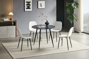 Juego de comedor 4 puestos Blanco