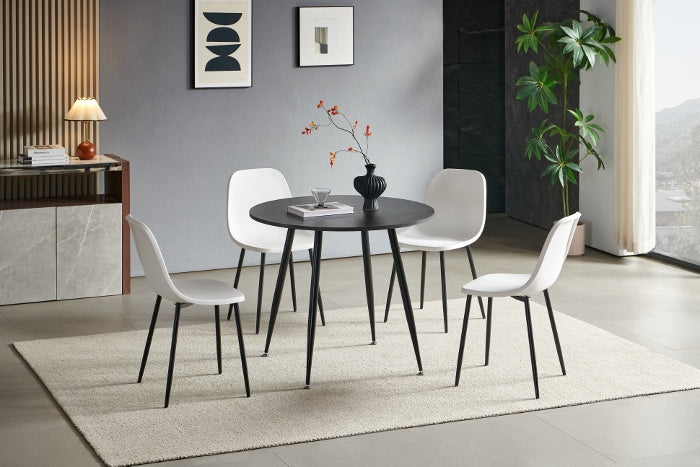 Juego de comedor 4 puestos Blanco