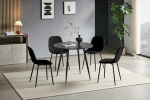 Juego de comedor 4 puestos Negro