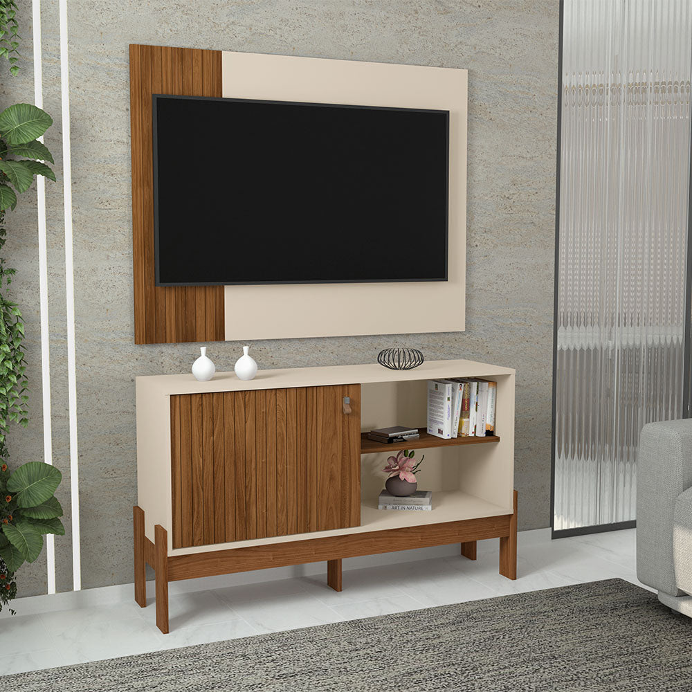 Combo Rack de TV + Panel 1.2 Wood