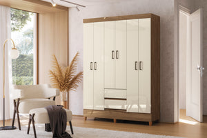 Ropero 6 puertas Off White
