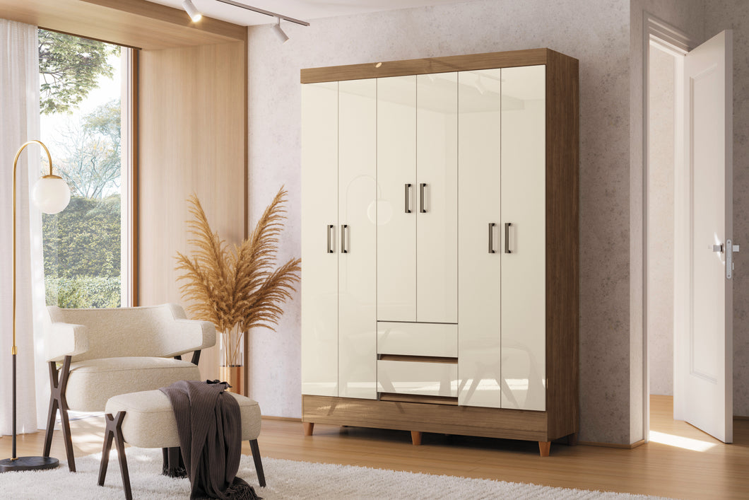Ropero 6 puertas Off White