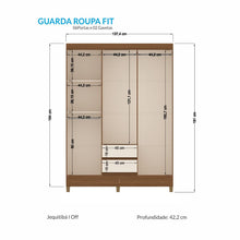 Cargar imagen en el visor de la galería, Ropero 6 puertas Off White
