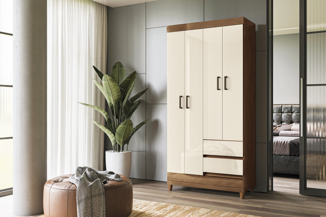 Ropero 4 puertas Off White
