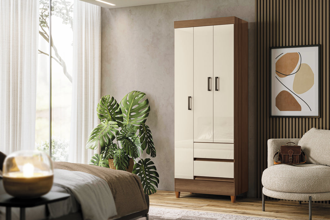 Ropero 3 puertas Off White